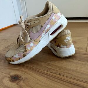 Nike Air Camo Beige and Pink Sneakers